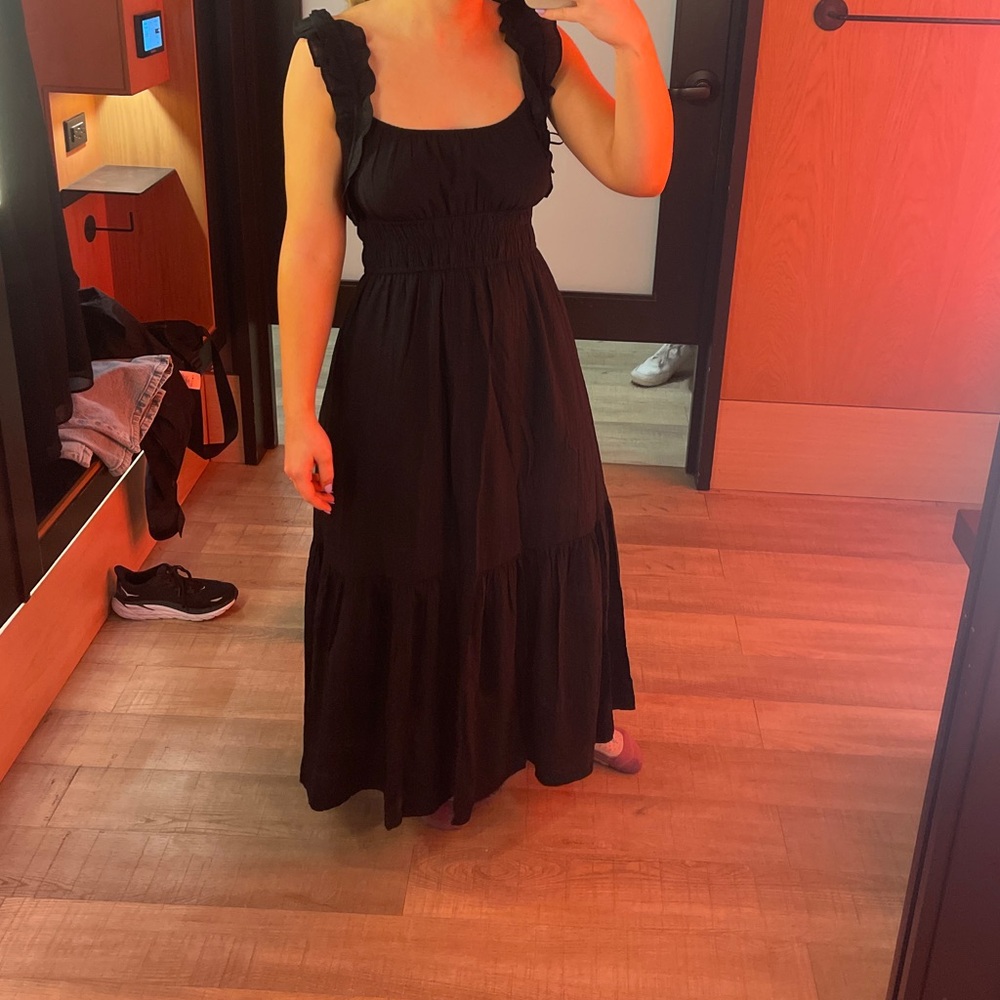 Abercrombie black maxi dress